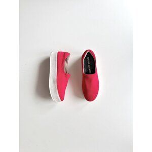 OPENING CEREMONY Cici Red Stretch Knit Platform Slip On Sneakers, Size 39